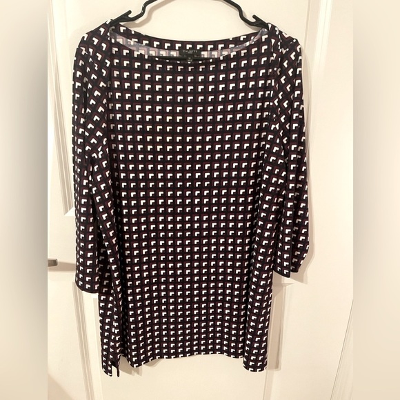NWOT Talbots Women’s top in size 1x‎ casual with geometric pattern - Picture 1 of 11